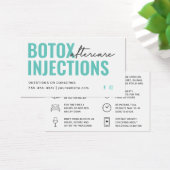 Botox Filler Injektionskarte nach der Behandlung (Schreibtisch)