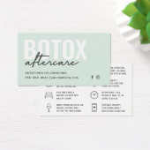 Botox Filler Injektionskarte nach der Behandlung (Schreibtisch)