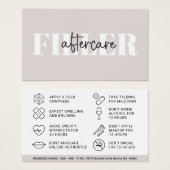 Botox Filler Injektionskarte nach der Behandlung (Vorne & Hinten)