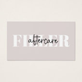 Botox Filler Injektionskarte nach der Behandlung (Vorderseite)