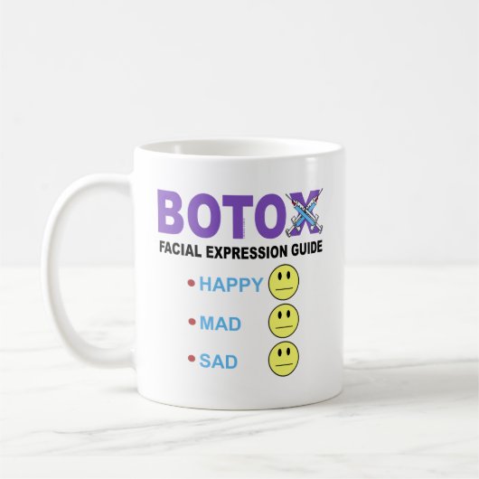 BOTOX Gesichtsausdruck Kaffeetasse (Links)