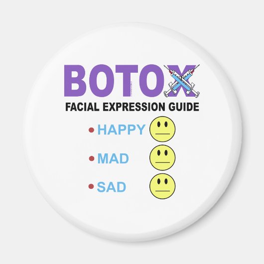 BOTOX Gesichtsausdruck Magnet (Vorne)