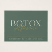 Botox Green Minimale Nachsorgeanweisungen (Vorderseite)