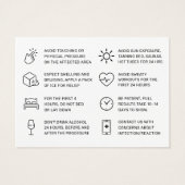 Botox Injection Aftercare Instruktionskarte (Rückseite)