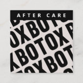 Botox Lip Filler Anleitung Bearbeitbar Aftercare Quadratische Visitenkarte (Vorderseite)