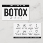 Botox Lip Filler Anleitung Bearbeitbar Aftercare Visitenkarte (Vorne/Hinten)