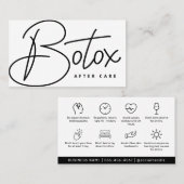 Botox Lip Filler Anleitung Bearbeitbar Aftercare Visitenkarte (Vorne/Hinten)