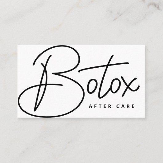 Botox Lip Filler Anleitung Bearbeitbar Aftercare Visitenkarte (Vorderseite)