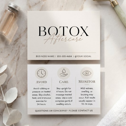 Botox Nachsorge Beige Minimal