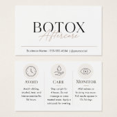 Botox Nachsorge Beige Minimal Care Vorlage (Vorne & Hinten)