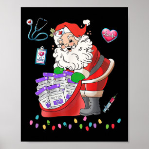 Botox Nurse Weihnachtsästhesie Injecto Boto Poster