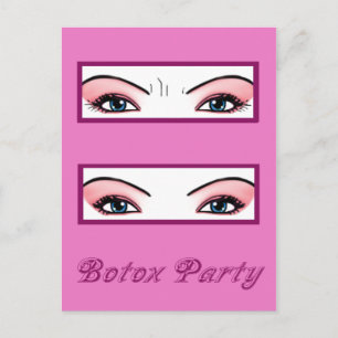 Botox Party lädt ein Einladungspostkarte
