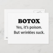 Botox Poison Postkarte (Vorne/Hinten)