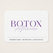 Botox Purple Minimal Nachsorgeleitfaden (Vorderseite)