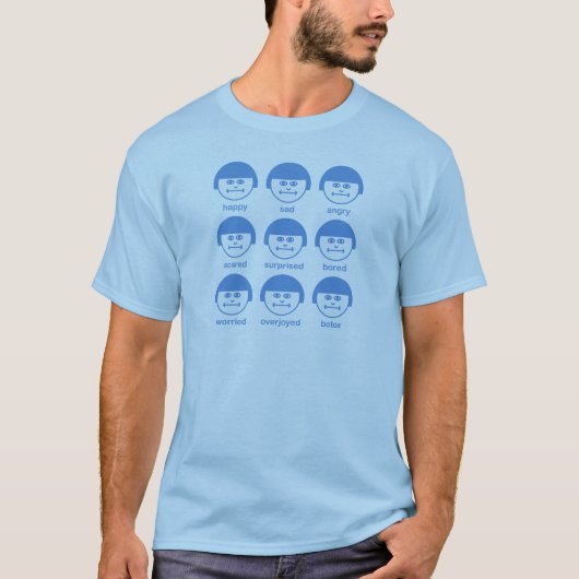 Botox SkyBlue Druck-grundlegender T - Shirt (Vorderseite)