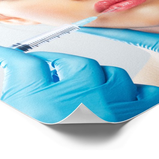 Botox und Einfüllspritzen durch einen ästhetischen Poster (Ecke)