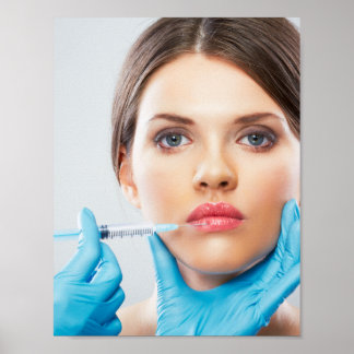 Botox und Einfüllspritzen durch einen ästhetischen Poster