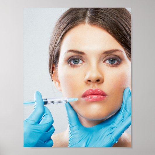 Botox und Einfüllspritzen durch einen ästhetischen Poster (Vorne)