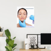 Botox und Einfüllspritzen durch einen ästhetischen Poster (Heimbüro)