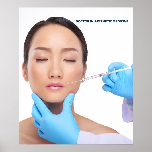 Botox und Einfüllspritzen durch einen ästhetischen Poster (Vorne)