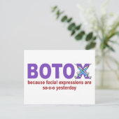 BOTOX, weil Gesichtsausdrücke gestern so sind Postkarte (Stehend Vorderseite)