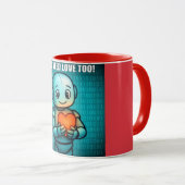 Bots brauchen auch Liebe - Rotes Kombi Tasse (VorderseiteRechts)