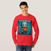 Bots brauchen Liebe - Helles rotes Langarmshirt fü T-Shirt (Vorne ganz)