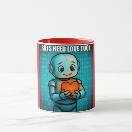 Bots Need Love Too - Red Combo Tasse (Zentrum)