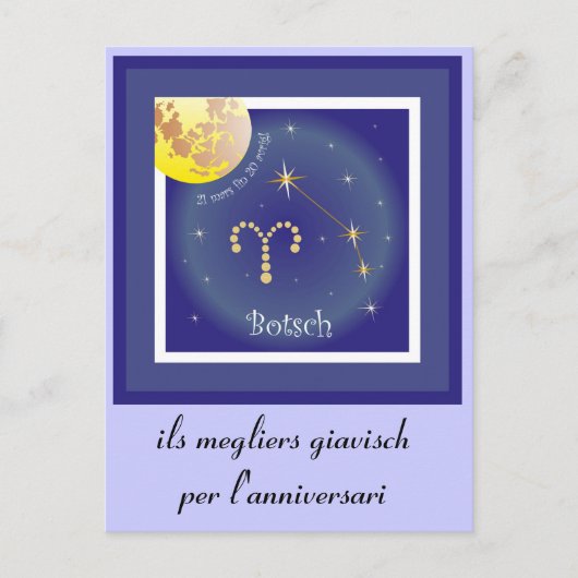 Botsch 21 Mars fin 20 avrigl Postkarte (Vorderseite)