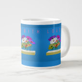 Botschaft an die Mutter mit der schönen modernen B Jumbo-Tasse (Vorderseite Rechts)