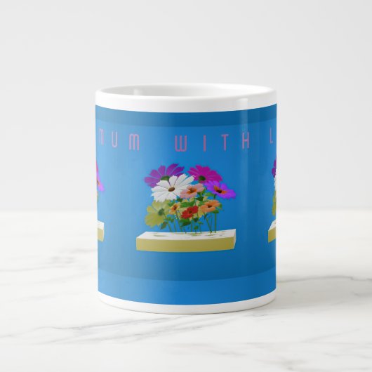 Botschaft an die Mutter mit der schönen modernen B Jumbo-Tasse (Vorderseite)