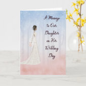 Botschaft an die Schwarze Tochter am Hochzeitstag Karte (Gelbe Blume)