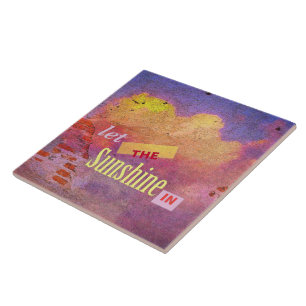 Botschaft an einer Mauer Fliese