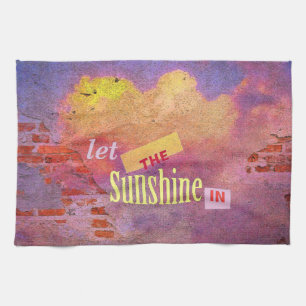 Botschaft an einer Mauer Geschirrtuch