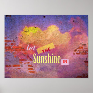 Botschaft an einer Mauer Poster