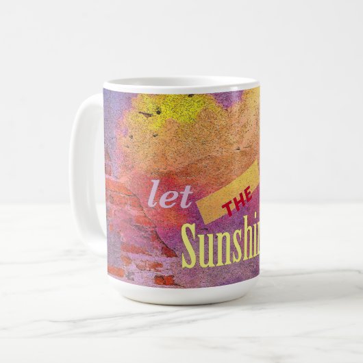 Botschaft an einer Wand Kaffeetasse (Vorderseite Links)
