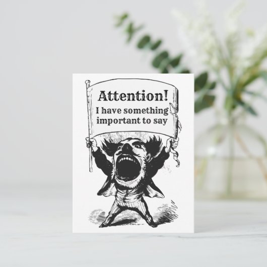 Botschaft an gewählte Beamte Postkarte (Stehend Vorderseite)