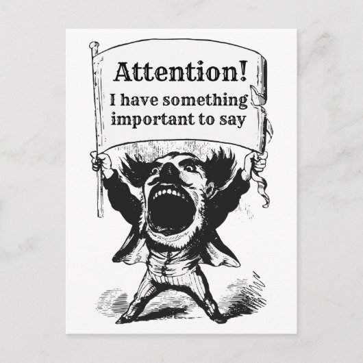 Botschaft an gewählte Beamte Postkarte (Vorderseite)