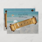 Botschaft bei einer Hochzeit am Flaschenstrand RSVP Karte (Vorne/Hinten)