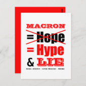 Botschaft der französischen Politik an den MACRON- Postkarte (Vorne/Hinten)