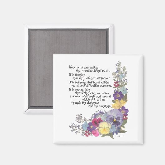 Botschaft der Hoffnung Magnet (Vorderseite/Rückseite)