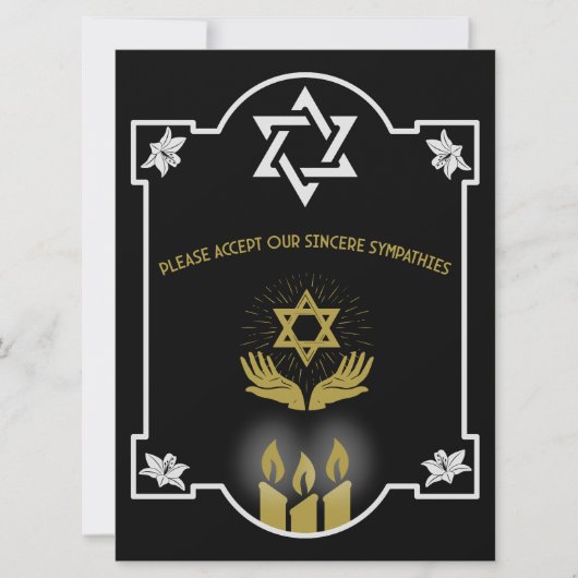Botschaft der jüdischen Beileidsbekundung (Vorderseite)