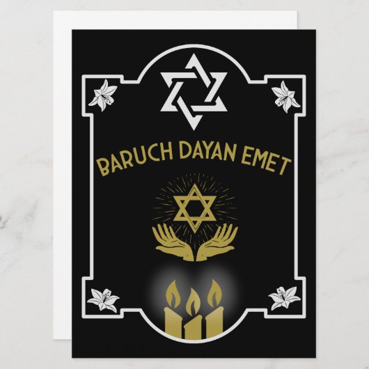 Botschaft der jüdischen Beileidsbekundung (Vorne/Hinten)