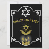 Botschaft der jüdischen Beileidsbekundung (Vorderseite)