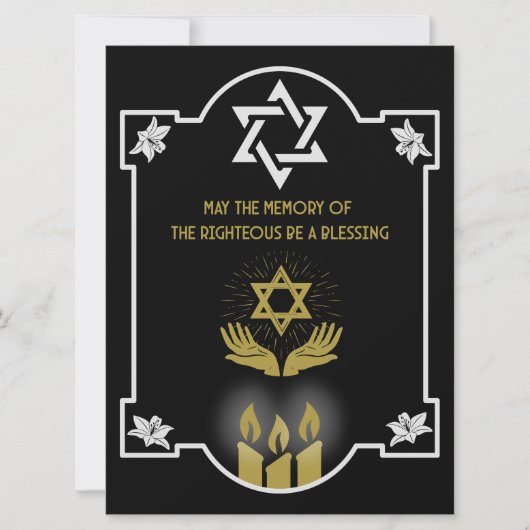 Botschaft der jüdischen Beileidsbekundung (Vorderseite)