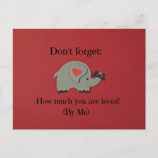 Botschaft der Liebe für jemanden Besonderes. Postkarte (Vorderseite)