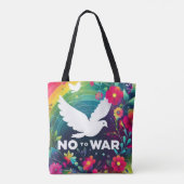 Botschaft des Friedens: Tritt über den Kranz-Totbe Tasche (Rückseite)