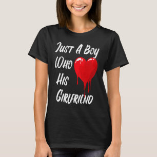 Botschaft des Liebe-Roten Herzens-Junge Valentinst T-Shirt