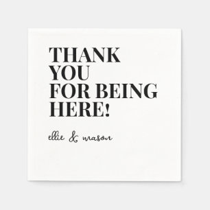 Botschaft des Paares Hochzeitsbeteiligungspartei Serviette