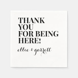 Botschaft des Paares Hochzeitsbeteiligungspartei Serviette